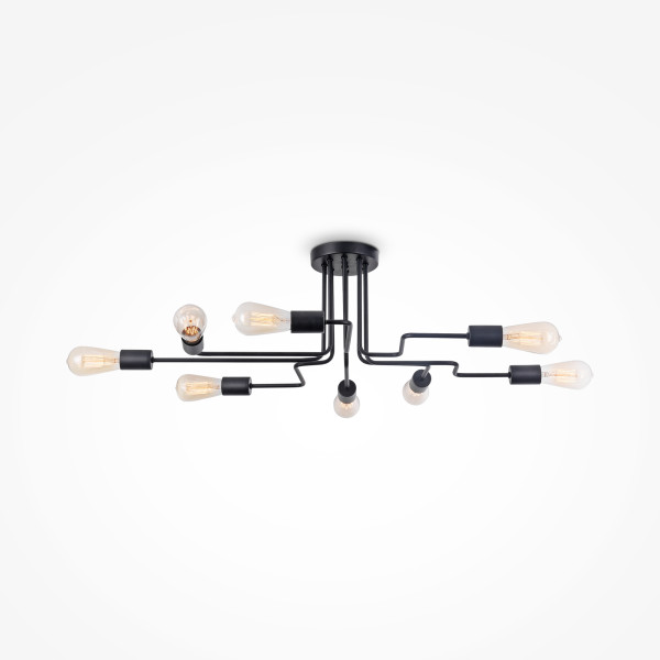 Deckenleuchte GILBERT in schwarz aus Metall