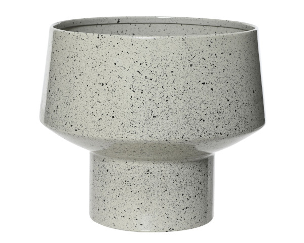 Übertopf in grau aus Eisen