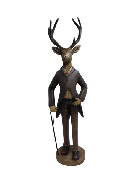 Hirsch Mr. Deer in Antik aus Polyresin