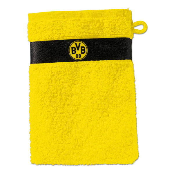 Waschhandschuh BVB gelb in mehrfarbig aus Baumwolle