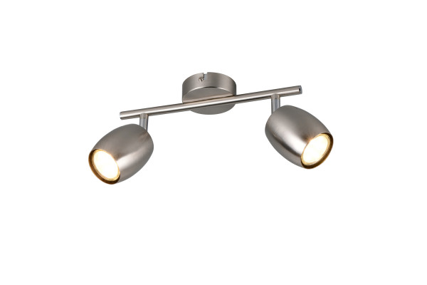 Wandspot NANCY 2-flammig in silberfarben aus Metall