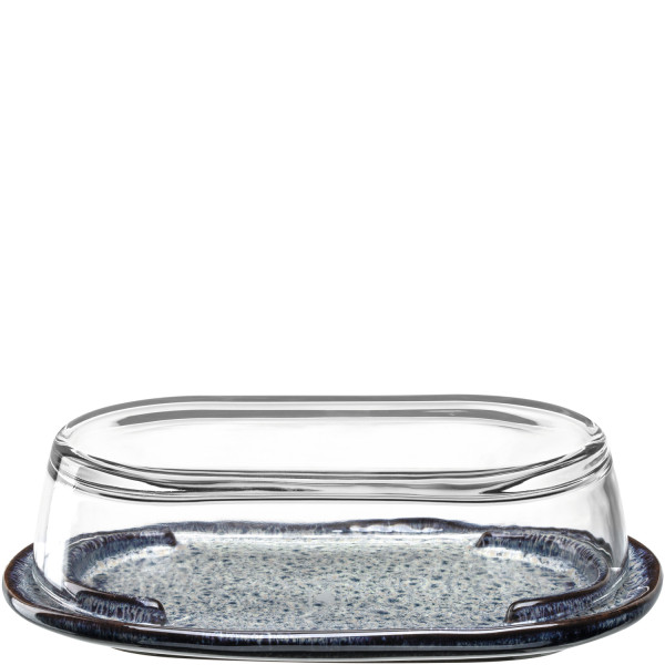 Butterdose LEONARDO MATERA in anthrazit aus Glas