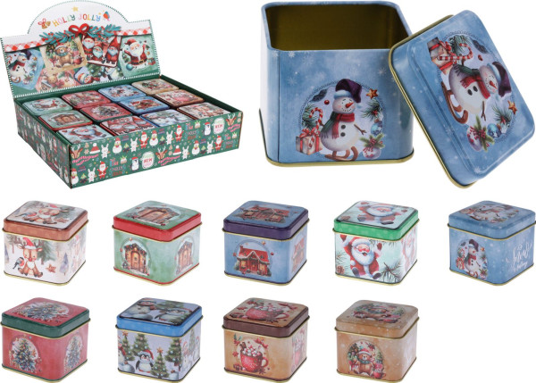 Plätzchendose in mehrfarbig aus Stahl