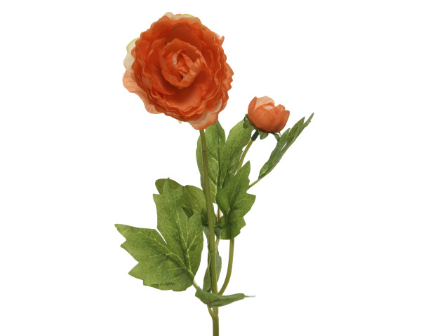 Kunstblume CAMELIA in orange aus Polyester
