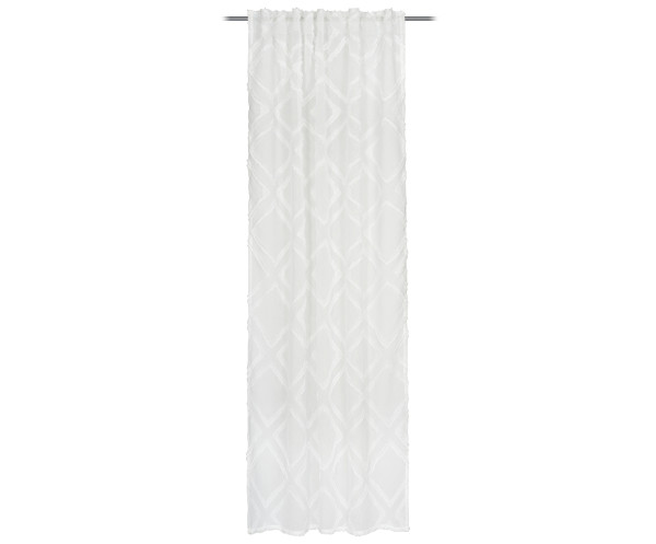 Fertigvorhang CLIFF weiss in weiß aus Polyester