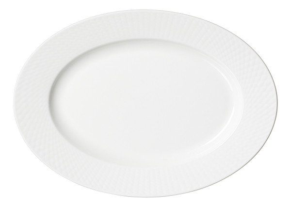 Platte SAPHIR in weiß aus Porzellan