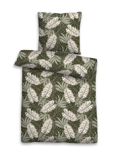 Bettwäsche RENFORCÉ titanium in titanfarben aus Baumwolle