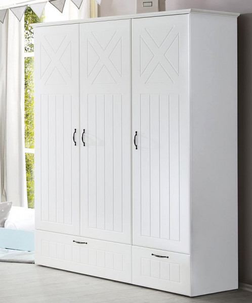 Kleiderschrank roba CONSTANTIN in weiß aus Dekor