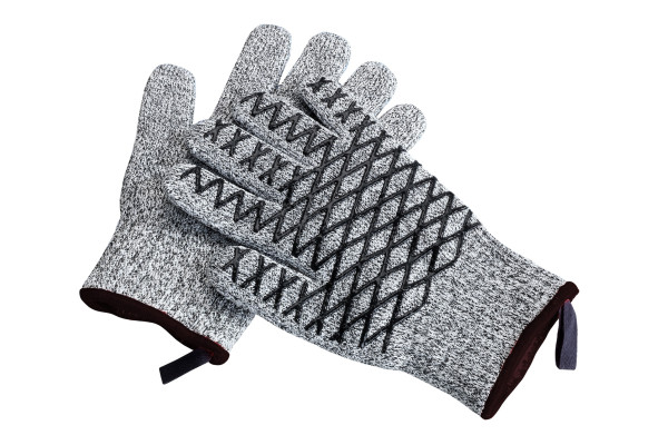 Hitzeschutz Handschuh in mehrfarbig aus Stoffkombination