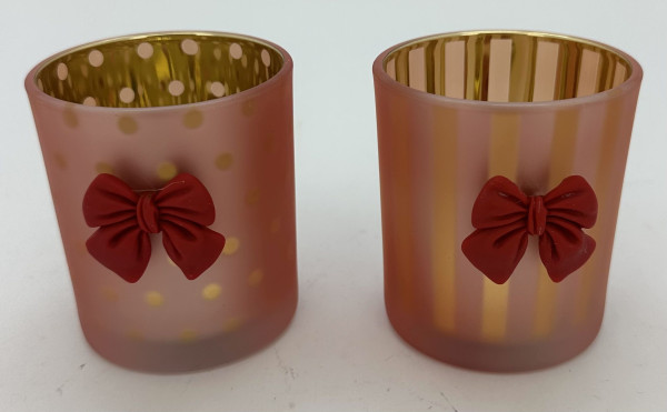 Windlicht RIBBON in mehrfarbig aus Materialmix