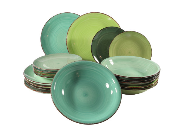 Tafelservice GREEN in grün aus Keramik