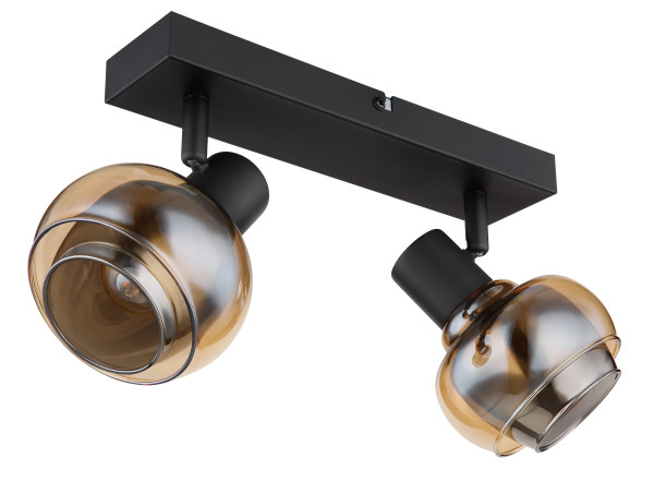 Wand-/Deckenspot TOKKI in schwarz aus Metall