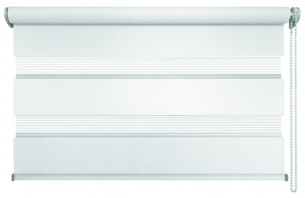 Rollo DUO weiß 140x160cm in weiß aus Polyester