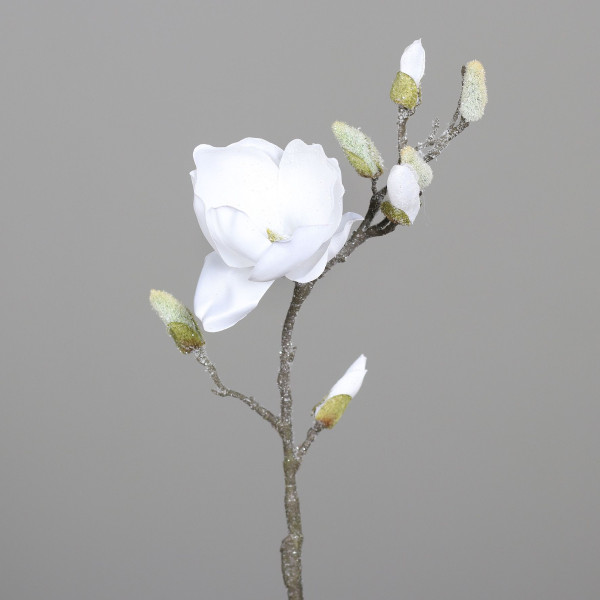 Kunstblume Magnolie in creme aus Kunststoff