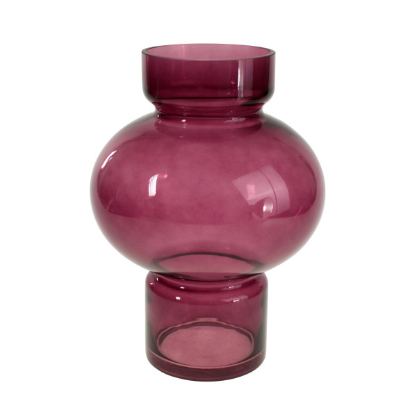 Vase LEELA in violett aus Glas