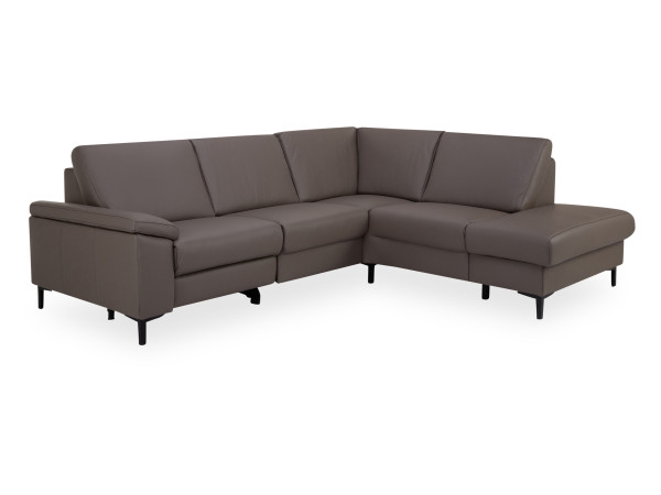 Polsterecke vito SPRING RELAX in stone aus Leder