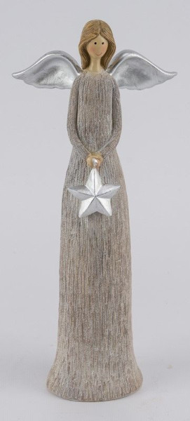 Engel in creme aus Kunststoff