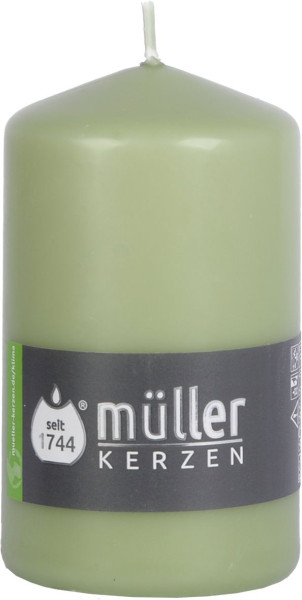 Stumpenkerze BAMBOO GREEN in grün aus Wachs