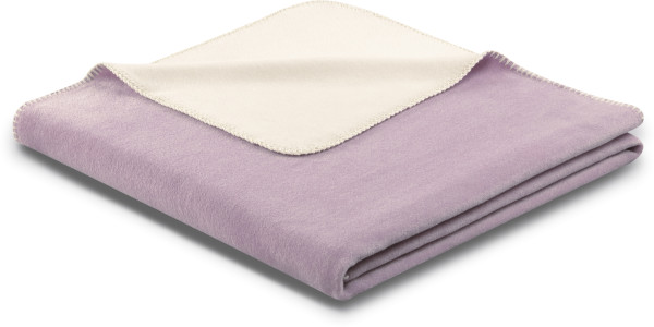 Wohndecke DUO COTTON in violett aus Mischgewebe