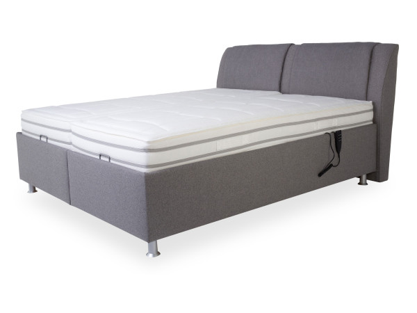 Polsterbett Elastoform OSKAR in grey aus Stoff