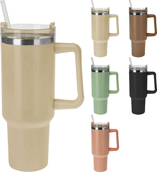 Thermobecher COLORI PASTEL in mehrfarbig aus Edelstahl