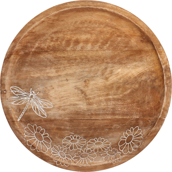 Deko-Teller MANGO in braun aus Mango