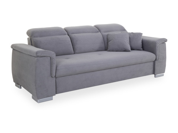 Sofa 3-Sitzer MAVA in grau aus Stoff