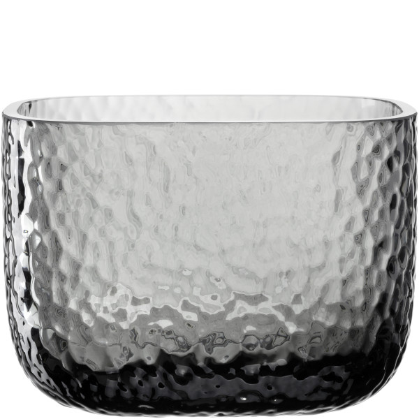Vase LEONARDO MARTELLO in grau aus Glas