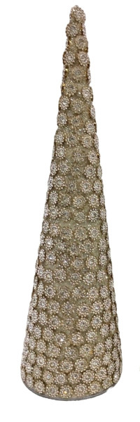 Pyramide DIAMOND FLOWER in goldfarben aus Kunststoff