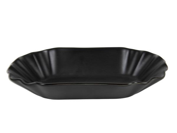 Pommesschale FRIES schwarz in schwarz aus Steinzeug