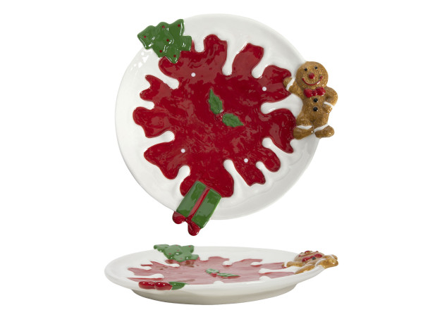 Teller LEBKUCHENMANN in mehrfarbig aus Keramik