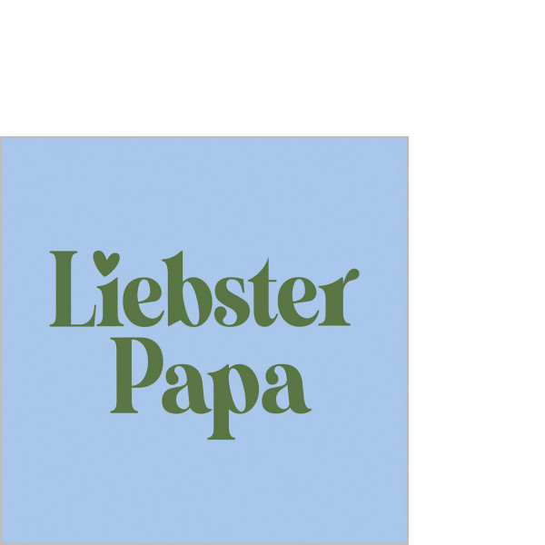 Servietten DESIGN@HOME LIEBSTER PAPA in blau aus Papier