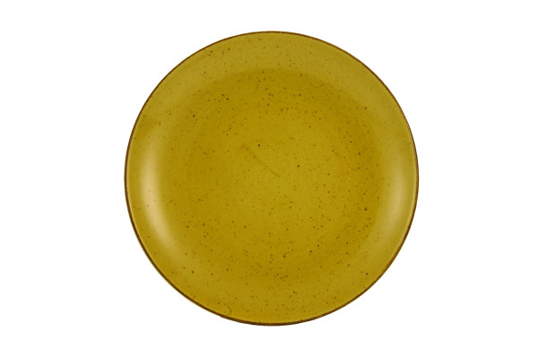 Gourmetteller VINTAGE in curry aus Porzellan