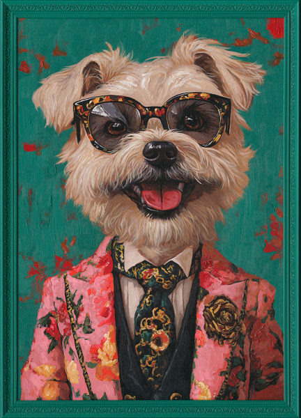 Keilrahmenbild FLOWER DRESSED in bunt aus Holz