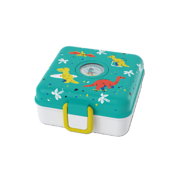 Lunchbox DINO in türkis aus Kunststoff