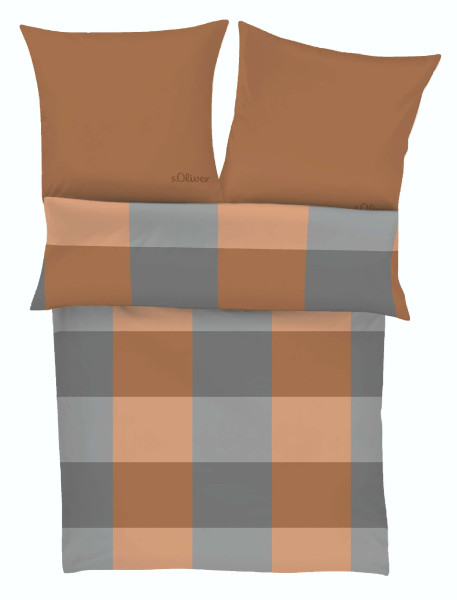 Bettwäsche Flanell s.Oliver in mehrfarbig aus Baumwolle