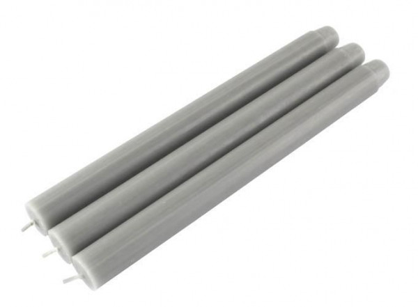 Stabkerze NORDICA in Steingrau aus Wachs