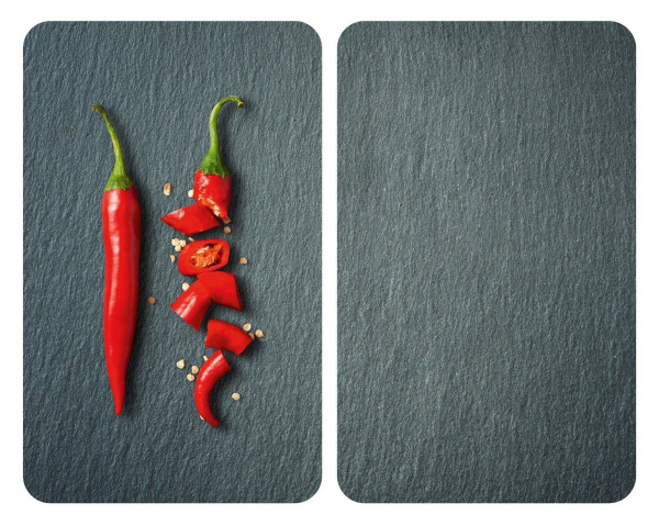 Herdabdeckplattenset CAYENNE in anthrazit aus Glas