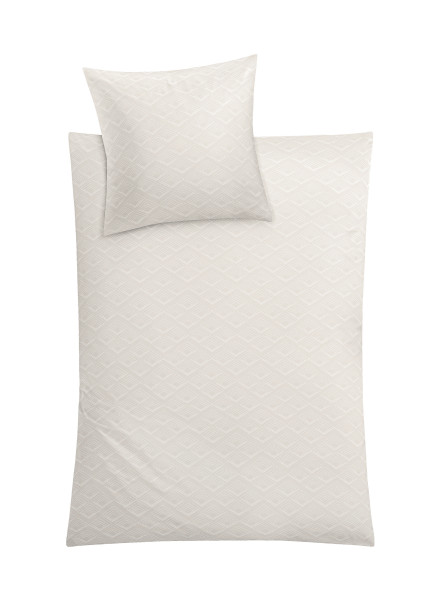 Bettwäsche KALEA Mako-Satin in weiß aus Baumwolle