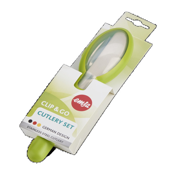 Besteck-Set CLIP & GO in grün