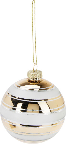 Weihnachtskugel in goldfarben aus Glas