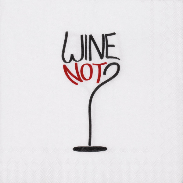 Servietten WINE NOT? in mehrfarbig aus Papier