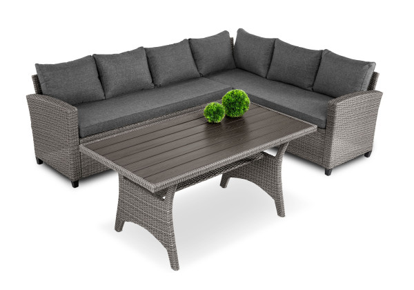 Lounge Outdoor TAMPA 3-tlg. in braungrau