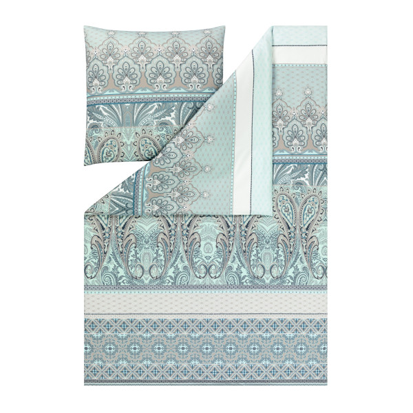 Bettwäsche CARMEN Mako-Jersey in mint aus Baumwolle