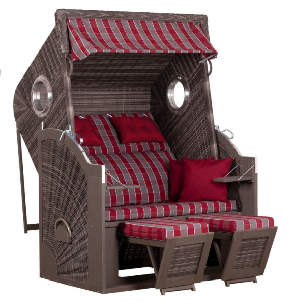 Strandkorb CLIFF XL SUN in grau aus Holz