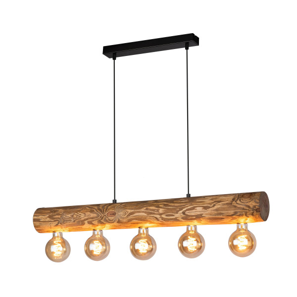 Pendelleuchte REMUS in braun aus Holz