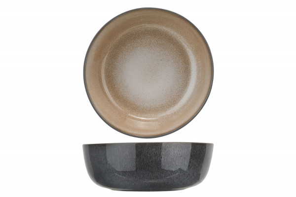 Schale LERIDA DESERT in braun aus Porzellan