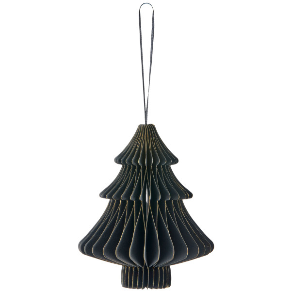Christbaumschmuck Hänger BAUM in schwarz aus Papier