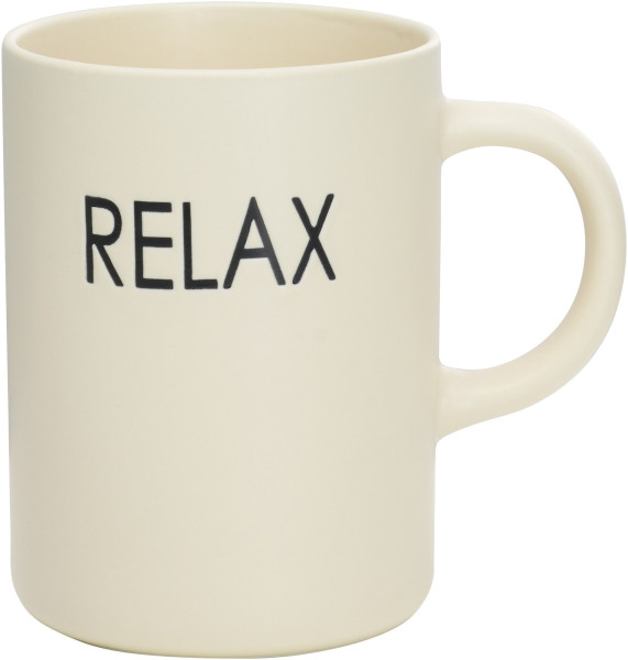 Henkelbecher RELAX in beige aus Porzellan