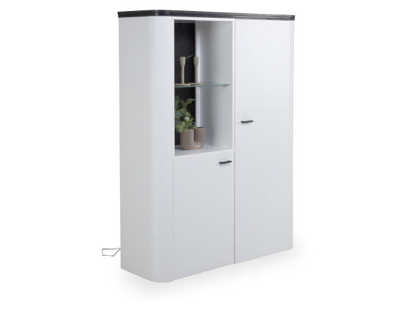 Highboard HARPER IRINGA in weiß aus Dekor